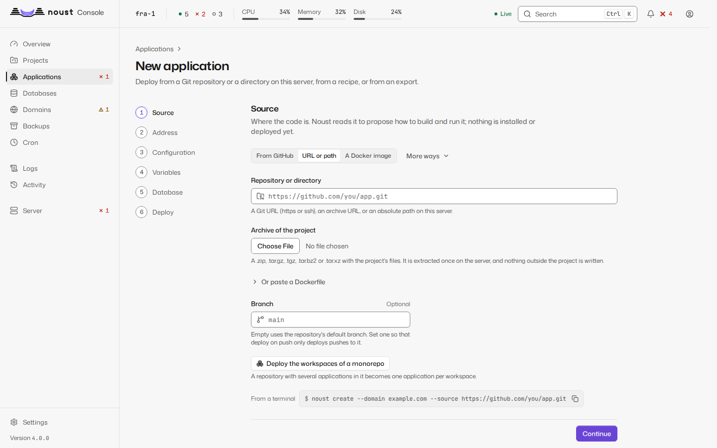 New application